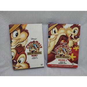 Chip N Dale Rescue Rangers Volume 1 & 2 DVD‎ Set Lot Disney Episodes 1-51 - Used